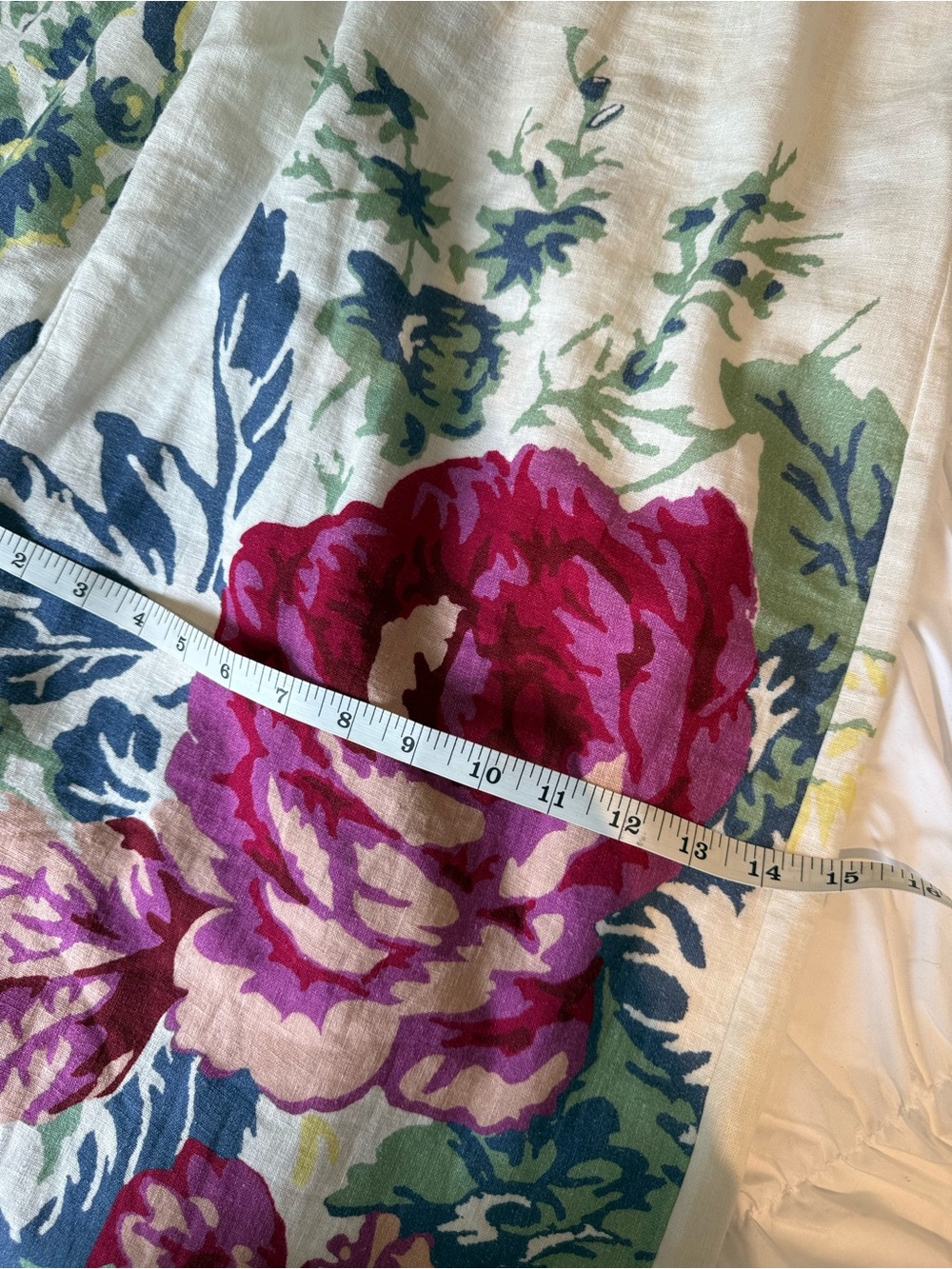 Anthropologie The Somerset Floral Wide-Leg Pull-On Linen Blend Pants LARGE - Picture 12 of 16